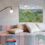 风景莫奈油画 沙发卧室帆布无框装饰画 餐厅挂画单幅床头壁画客厅