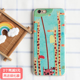 长颈鹿iphone6手机壳创意可爱苹果6plus硬壳超薄立体浮雕6s磨砂女