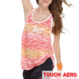 TOUCH AERO塔奇艾罗 新款时尚渐层印花运动背心女健身有氧外罩衫