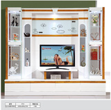 小户型简约现代电视柜地柜酒柜组合整体影视背景墙柜装饰柜2.43米