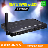 8路智能4K高清码流仪安卓播放器机顶盒HDMI分配器一分八卖场演示