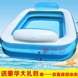 避暑神器 夏季休闲充气游泳池 成人家庭儿童超大号靠枕透明游泳池
