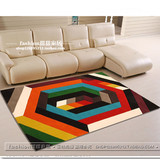 特价简约现代彩色线条格子个性创意地毯卧室茶几客厅沙发床边地垫