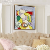 毕加索 抽象客厅装饰画沙发背景墙墙画印象派大师抽象挂画壁画