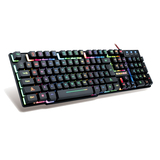 伯凯 T20 游戏背光发光键盘LOL彩虹悬浮机械手感七彩炫光游戏键盘