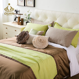 现代软装布艺床品多件套新中式房床上用品10件套简约样板间套件