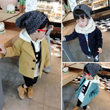 童装男童2015新款秋冬0-1-2-3岁半韩版儿童大衣宝宝毛呢外套长款