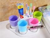 新品热销四口之家洗漱套装 刷牙杯 卫浴用具 牙膏牙刷架收纳盒