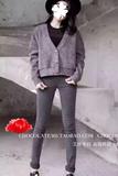 韩国2016春装 高端定制复古宽松落肩廓形设计麂皮绒短款短外套女