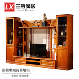厂家直销实木电视墙柜 橡木影视柜 客厅地柜 整装电视柜