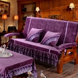 韩式红实木沙发坐垫带靠背连体木质春秋椅垫加厚防滑定做木质椅垫