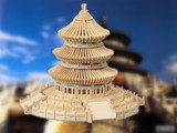 包邮木质拼图立体3D模型北京故宫天坛益智木制玩具DIY建筑小屋