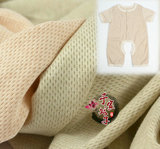 天然有机彩棉 网眼纯棉 镂空针织 夏天透气吸汗 宝宝婴儿内衣布料