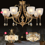 欧塞洛斯 高端美式全铜吊灯3件套餐 客厅/卧室/餐厅全套灯饰灯具