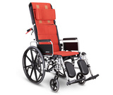 康扬轮椅KM-5000 F24铝合金折叠可躺式带手刹残疾老年人轮椅