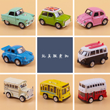 儿童玩具 迷你合金属车模型Q版原厂仿真小汽车回力车玩具礼物盒装