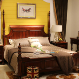 欧式实木床 高档桦木双人公主卧室家具 1.8米结婚床 美式古典大床