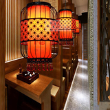 新中式吊灯铁艺鸟笼灯客厅餐厅红灯笼简约大气古典灯具茶楼会所阳