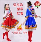 民族服装舞台装藏族舞蹈演出服少数民族表演服新款蒙古族纳西族女