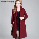 妃萱FXS55D386秋冬新款双面羊毛呢子大衣外套中长款女装品牌正品