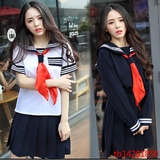 韩版日系校服地狱少女学生 jk制服套装表演服长袖女短裙水手服COS