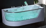 赛格卫浴 单人扇形米亚克力 冲浪按摩浴缸可移动恒温加热泡泡彩灯