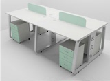 长沙办公家具厂家直销职员桌办公桌4人屏风卡位工作位 员工办公桌