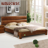 特价榆木床实木床1.5米2人床1.8米双人床现代中式婚床榻榻米厚重