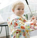 儿童雨衣 出口韩国 宝宝雨披尼龙拉链卡通猫头鹰雨衣【特价包邮】