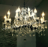 美式乡村水晶吊灯北欧简约卧室铁艺复古欧式客厅创意个性工业灯饰