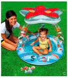 INTEX儿童充气水池 游戏球池 婴儿嬉水池 海星遮阳幼儿充气底浴盆