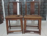 清代老红木文旦椅一对靠背椅苏作明式旧家具中式摆件装饰