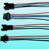 LED直销SM红蓝绿端子线3P 4P电源公母插头对接线RGB转换连接线