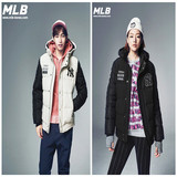 正品代购 MLB棒球服男装羽绒服韩版NY拼色冬季情侣装加厚棉服外套