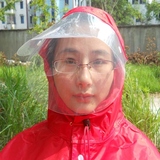单人yuyi头盔式面罩2双人雨衣加厚加大电动车母子雨披电瓶摩托车