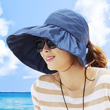 遮阳帽女防晒大沿帽青年帽子女夏天韩版沙滩帽折叠户外出游太阳帽