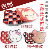 DIY23朵川崎折纸玫瑰花成品礼盒材料包/阿狸/KT猫/格子熊礼物包邮