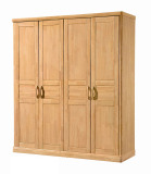 北欧全实木衣柜橡木板式衣柜2345门两门三门四门五门拉门简易衣柜