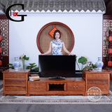 hxg红木家具缅甸花梨电视柜新中式简约实木组合客厅电视机柜地柜