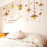 创意吊灯宿舍可移除墙贴欧式温馨墙壁装饰贴画客厅卧室灯泡路灯