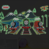 外贸托马斯小火车墙贴 儿童房卡通动漫贴画 卧室玻璃荧光发光贴纸