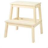宜家代购IKEA 贝卡姆踏脚凳阶梯凳脚踏凳 实木正品 组装DIY