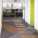特价高档尼龙PVC底商用办公室写字楼台球室纯色条纹装修方块地毯