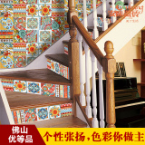 唐卡陶瓷地砖小花砖西班牙抽象几何风格仿古楼梯砖200*200佛山砖