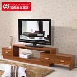 WOU可伸缩家用电视机柜客厅简约电视柜组合 现代影视柜木质地柜套