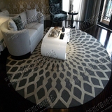 简约欧式宜家圆形地毯客厅茶几沙发地毯卧室床边玄关手工腈纶地毯