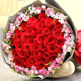 520红玫瑰花束生日鲜花速递上海珠海广州深圳同城配送花店送花