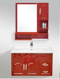 浴室柜卫浴柜实木欧式 镜柜洗手陶瓷盆厕所洗手台柜组合 Y6013