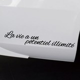 人生有无限的可能法语潮流贴小划痕遮挡车贴汽车贴纸文字个性定制