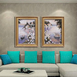 手绘油画 地中海风景 有框油画 高档优雅 欧式风格 客厅 卧室挂画